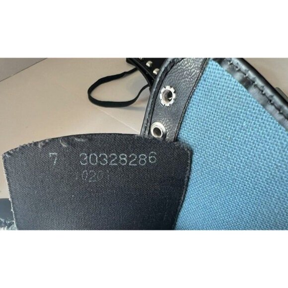 Scabbard Size 7 Black Leather Lace Up Figure Ice Skates Sheffield Steel w Guards - Picture 9 of 9